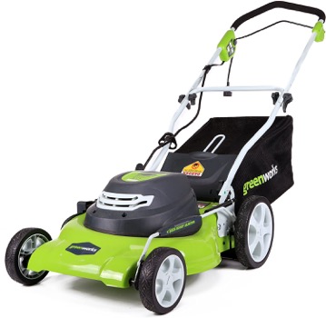 Green works 20-Inch 3-in-1 12 Amp Electric Corded Lawn Mower 25022