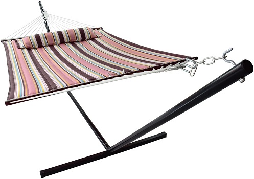 BEST CHOICE 2 PERSON INDOOR OUTDOOR BRAZILIAN STYLE COTTON DOUBLE 2 Person Hammock With Stand