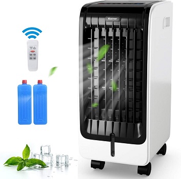 COSTWAY Evaporative Cooler-Portable Cooler with Fan & Humidifier - Cheap Portable Air Conditioner Under $200
