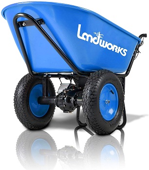 Land works Utility Cart electric powered 24V battery, electric Motorized Wheelbarrow
