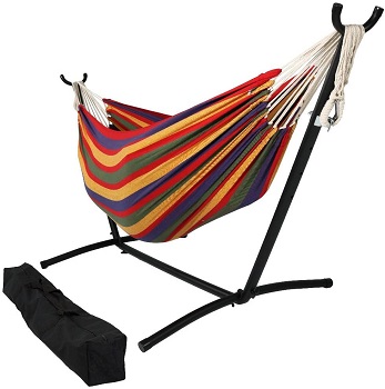 SUNNY DAZE DOUBLE BRAZILIAN 2 Person Hammock With Stand