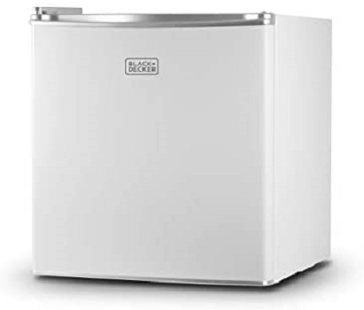 BLACK +DECKER BCRK17W Compact Refrigerator Energy Star Single Door Mini Fridge With Deep Freezers 1.7 Cubic Feet