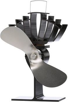 CAFRAMO UltrAir, 810CAKBX Classic Styled, Heat Powered Wood Stove Fan