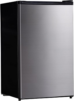 Midea WHS -160 RSSI Single Reversible Confort Refrigerator 4.4 Cubic Feet Stainless Steel Deep Freezers