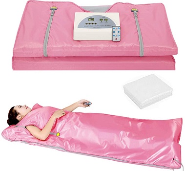 Lofan Portable Infrared Sauna Blanket, Digital Far-Infrared Heat Sauna Blanket 2 Zone